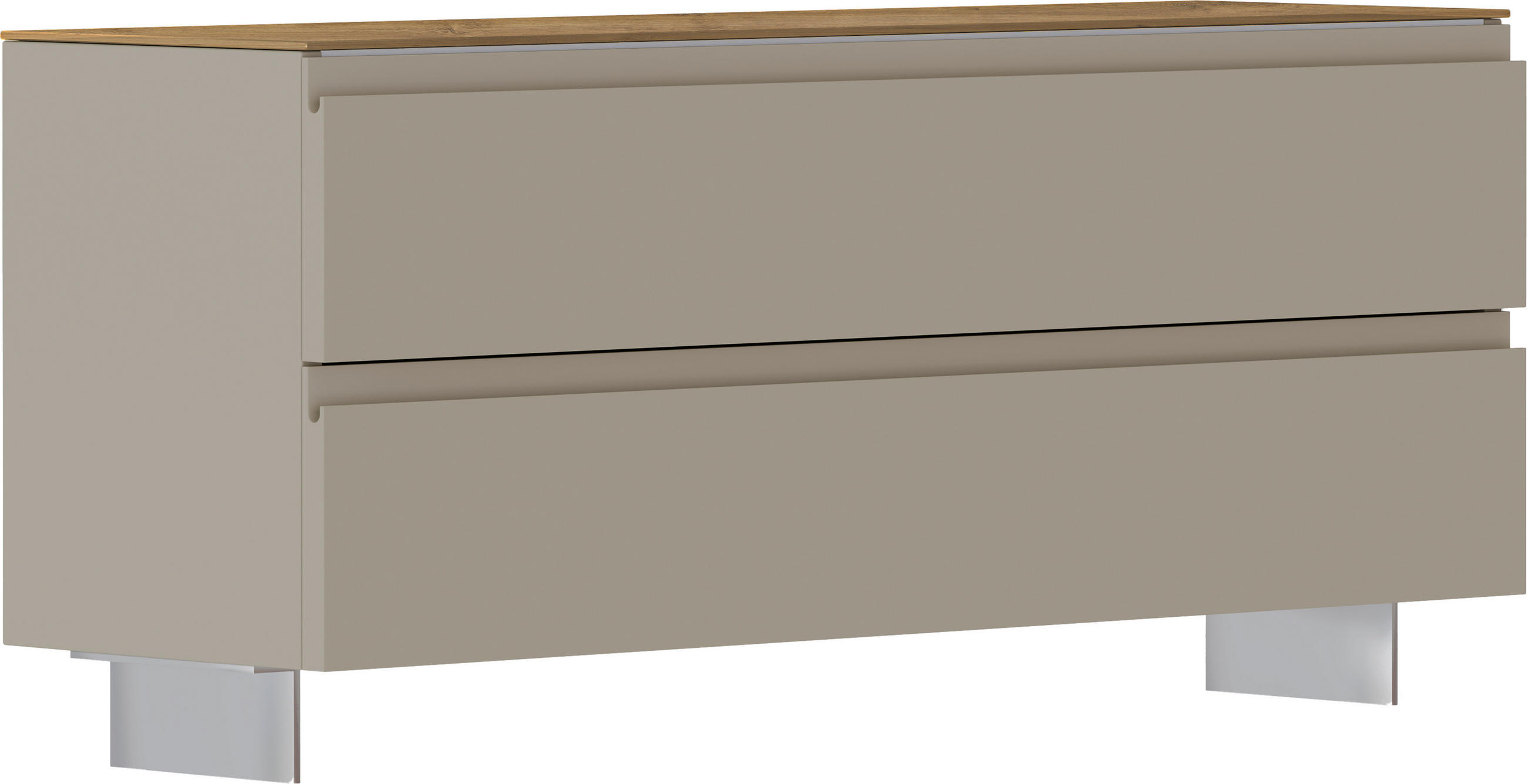 GARDEROBENBANK  in 110/49/33 cm  - Sandfarben/Eichefarben, Design, Metall (110/49/33cm) - Moderano