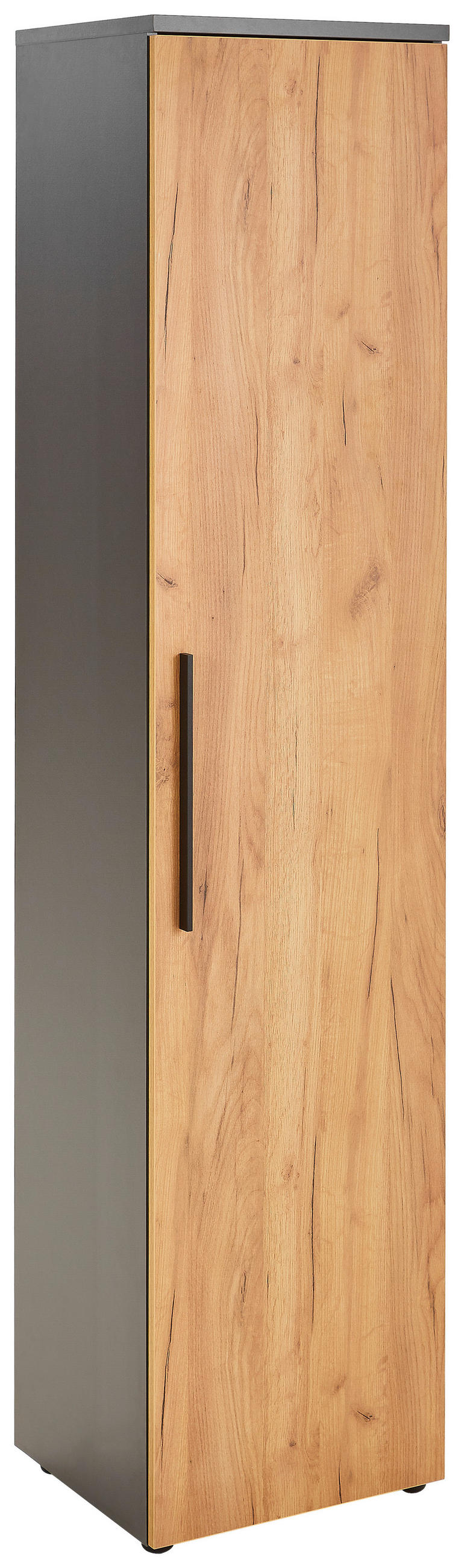 AKTENSCHRANK Graphitfarben, Eichefarben  - Eichefarben/Graphitfarben, MODERN, Holzwerkstoff (45/197/40cm) - Novel