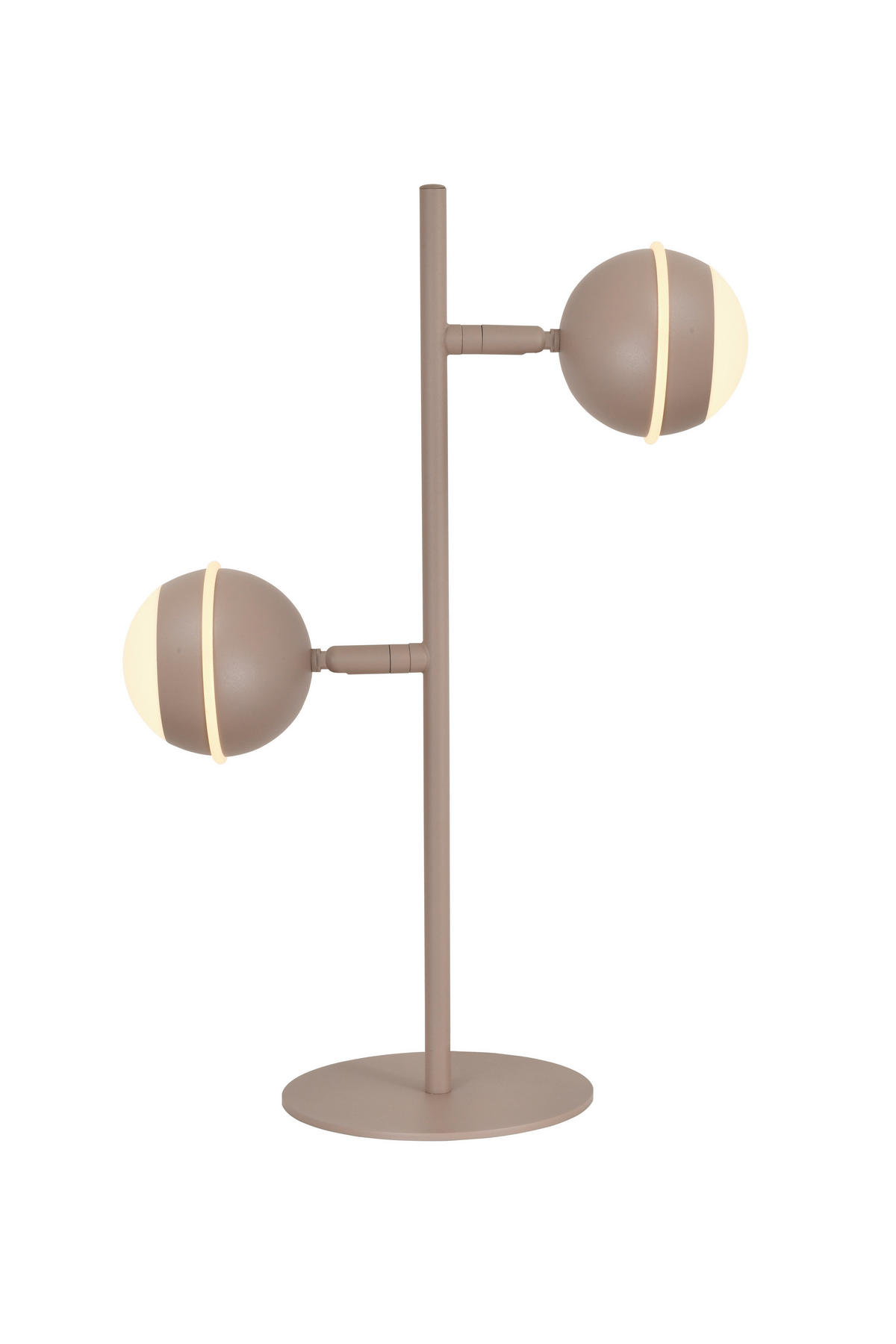 LED-TISCHLEUCHTE Biarritz 24/42/15 cm  - Sandfarben/Schwarzchrom, Design, Kunststoff/Metall (24/42/15cm)