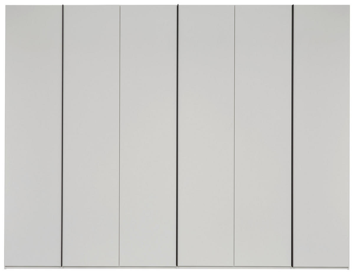 DREHTÜRENSCHRANK 299,2/229,4/59,5 cm,  in Anthrazit, Weiß, 6-türig  - Anthrazit/Weiß, KONVENTIONELL, Holzwerkstoff/Metall (299,2/229,4/59,5cm) - Dieter Knoll