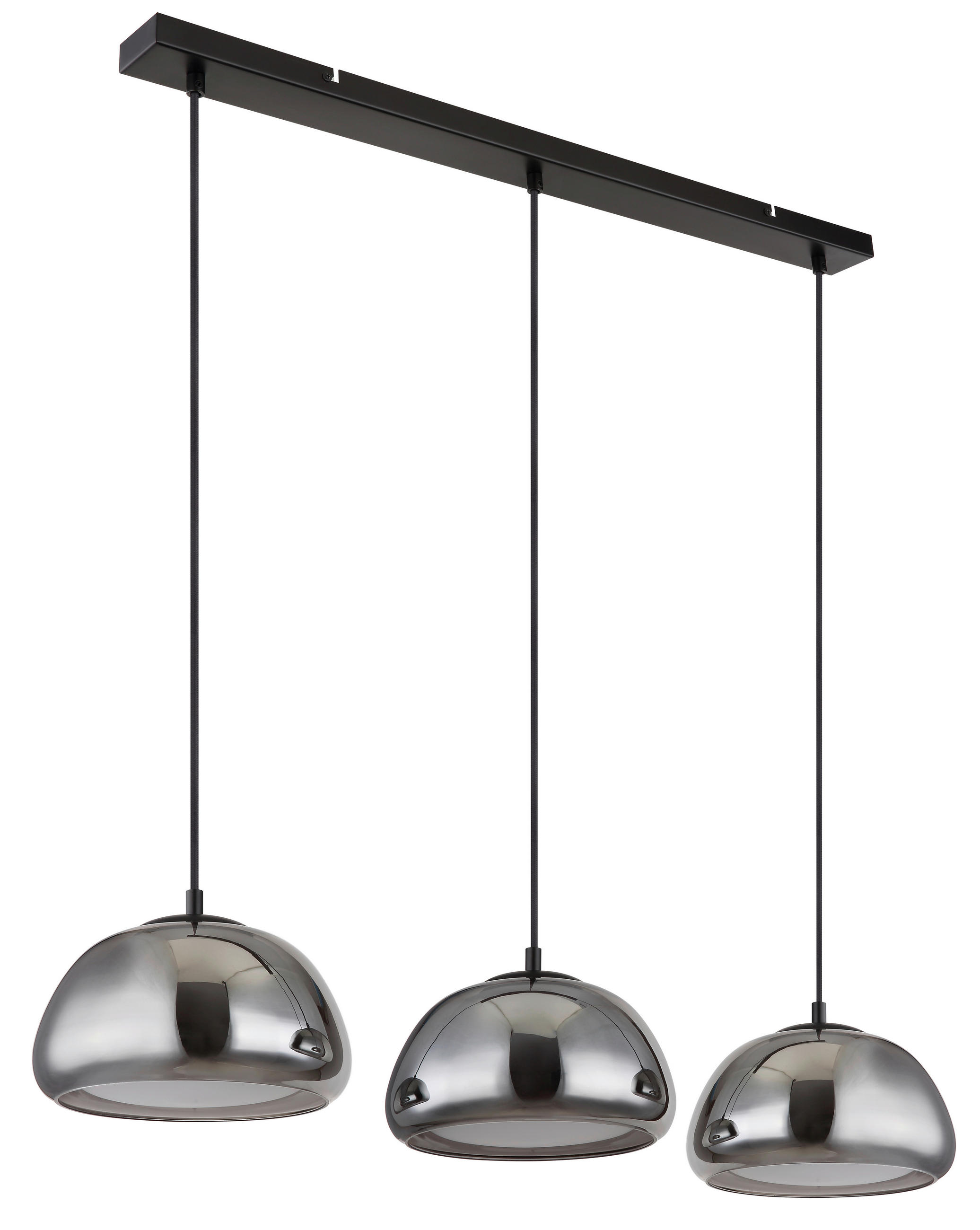 VISEČA SVETILKA 95/25/120 cm E14 - črna/svetlo siva, Trend, kovina/steklo (95/25/120cm)