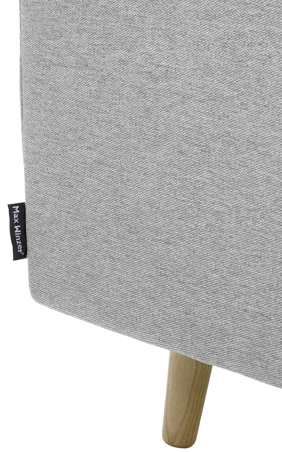 3-SITZER-SOFA in Flachgewebe Hellgrau  - Eschefarben/Hellgrau, Modern, Holz/Textil (224/81/83cm) - Max Winzer