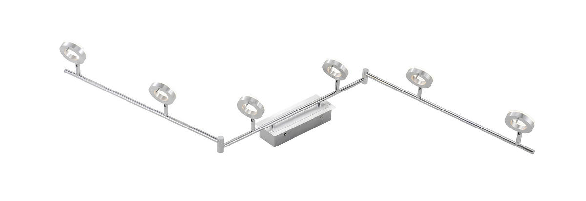 LED-DECKENLEUCHTE Sileda 177/127/22 cm  - Alufarben, Design, Kunststoff/Metall (177/127/22cm) - Paul Neuhaus