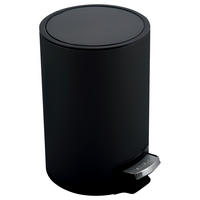 TRETEIMER RIKU 5L MATT-BLACK 5 L  - Schwarz, KONVENTIONELL, Kunststoff/Metall (36/18/24cm) - Spirella