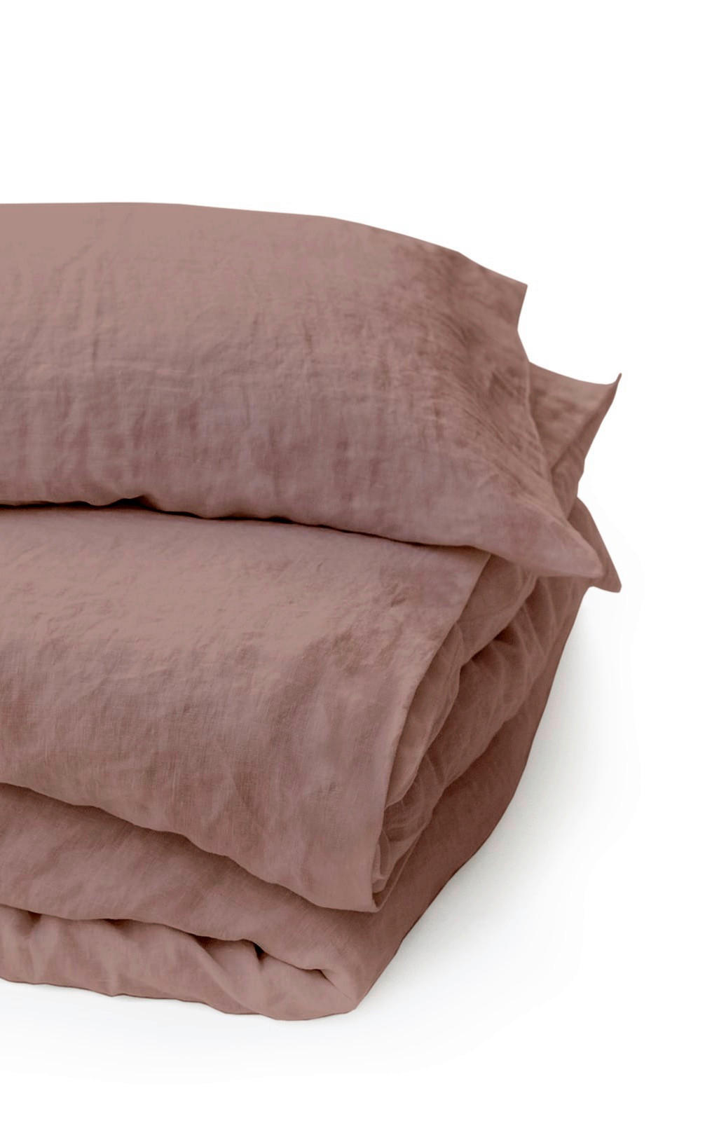 BETTWÄSCHE LEINEN 135/200 cm  - Terracotta, Basics, Textil (135/200cm)