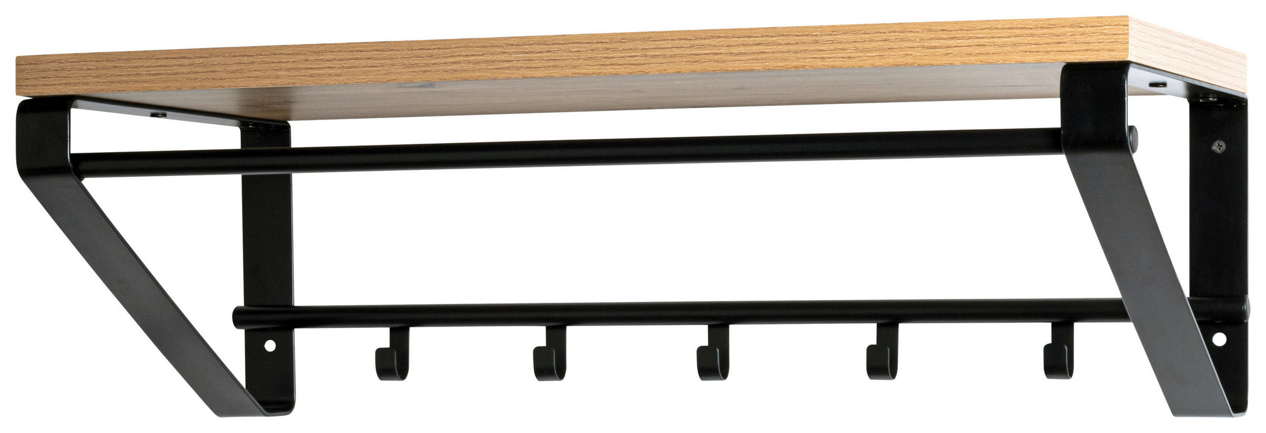 WANDGARDEROBE - Eichefarben/Schwarz, Holzwerkstoff/Metall (70/23/30cm)