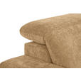 ECKSOFA Hellbraun Chenille Kopfteilverstellung, Sitztiefenverstellung  - Hellbraun/Schwarz, Design, Textil/Metall (307/243cm) - Xora