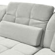 ECKSOFA  in Flachgewebe Weiß  341/204 cm  - Schwarz/Weiß, Design, Textil/Metall (341/204cm) - Xora