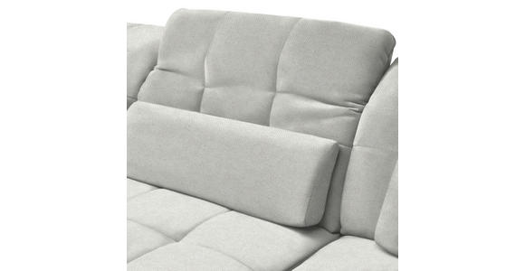 ECKSOFA  in Flachgewebe Weiß  341/204 cm  - Schwarz/Weiß, Design, Textil/Metall (341/204cm) - Xora