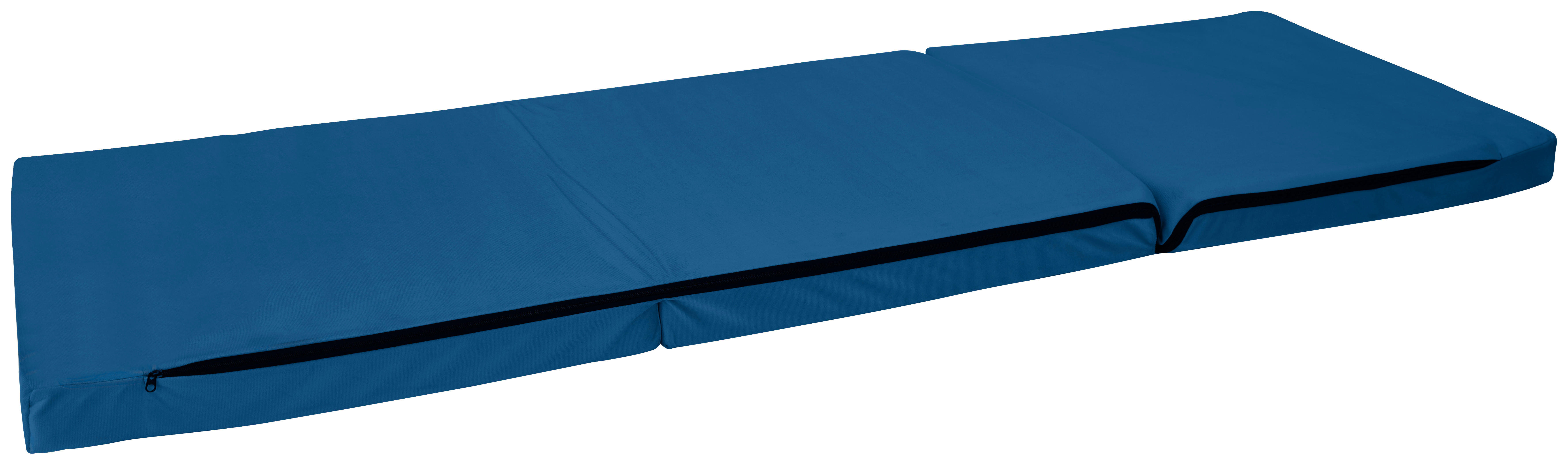 FALTMATRATZE 65/186 cm  - Blau, MODERN, Textil (65/186cm)