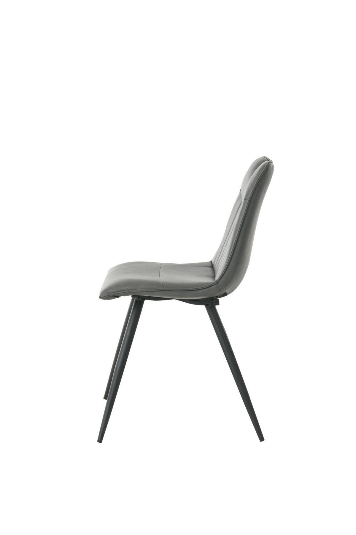 STOLICA  tamno siva  drvo, metal, tekstil      - tamno siva/crna, drvo/metal (46/88/53cm)
