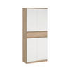 SCHUHSCHRANK Weiß, Eichefarben  - Eichefarben/Weiß, Design, Holzwerkstoff (80,4/191,7/40cm) - Livetastic