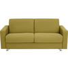 SCHLAFSOFA Flachgewebe Gelb  - Chromfarben/Gelb, Design, Textil/Metall (195/84/100cm) - Bali
