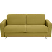 SCHLAFSOFA Flachgewebe Gelb  - Chromfarben/Gelb, Design, Textil/Metall (195/84/100cm) - Bali