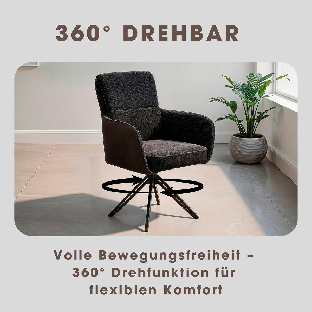 STUHL-SET - Schwarz, MODERN, Textil/Metall (62/94/70cm) - MID.YOU