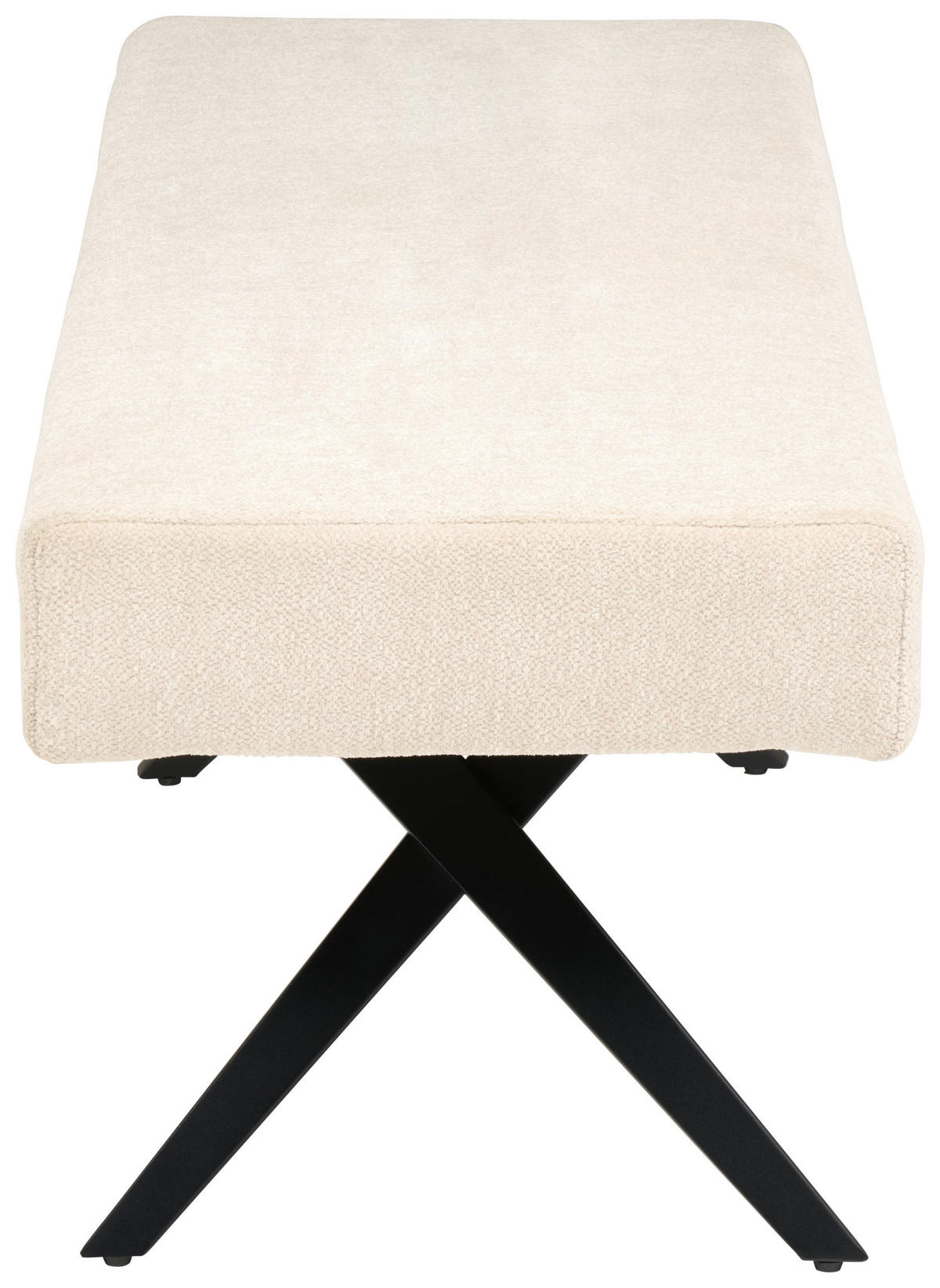 SITZBANK Metall, Textil Beige  - Beige/Schwarz, Konventionell, Textil/Metall (140/49/47cm) - MID.YOU