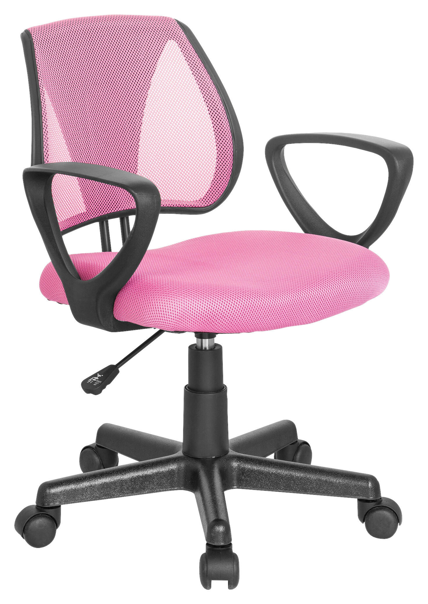 JUGENDDREHSTUHL Pink  - Pink/Schwarz, Basics, Kunststoff (58/75-92/45cm) - MID.YOU