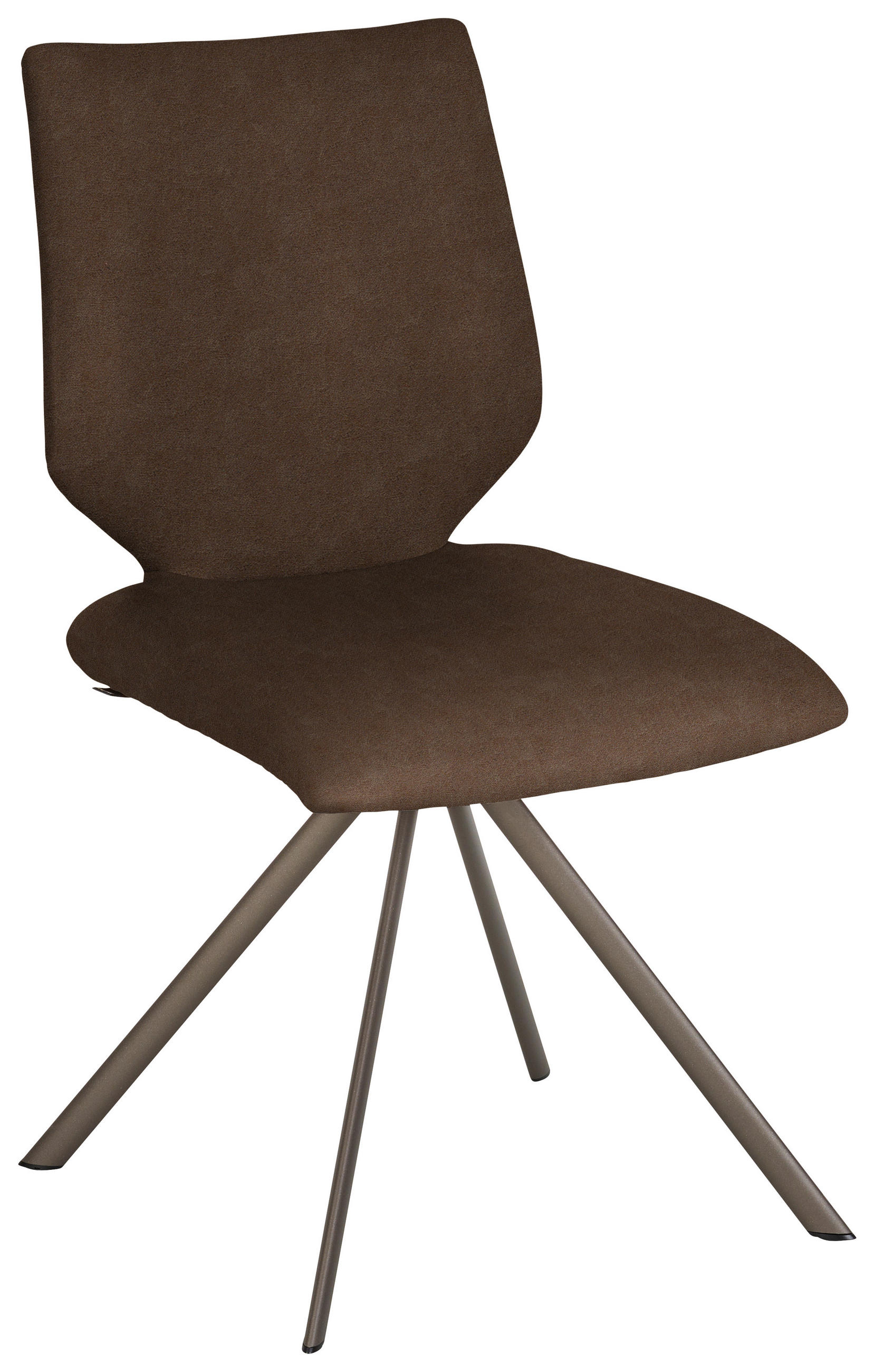 STUHL  Lederauswahl, Stoffauswahl, Typenauswahl Mikrofaser  - Dunkelbraun/Braun, Design, Textil/Metall (50/92/63cm) - Venjakob