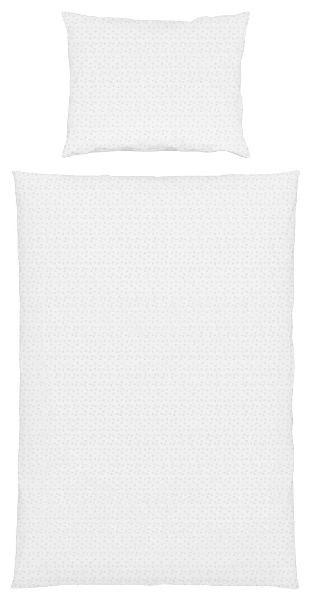 BETTWÄSCHESET Damast 160/210 cm  65 cm/100 cm  - Weiss, Basics, Textil (160/210cm) - Dieter Knoll