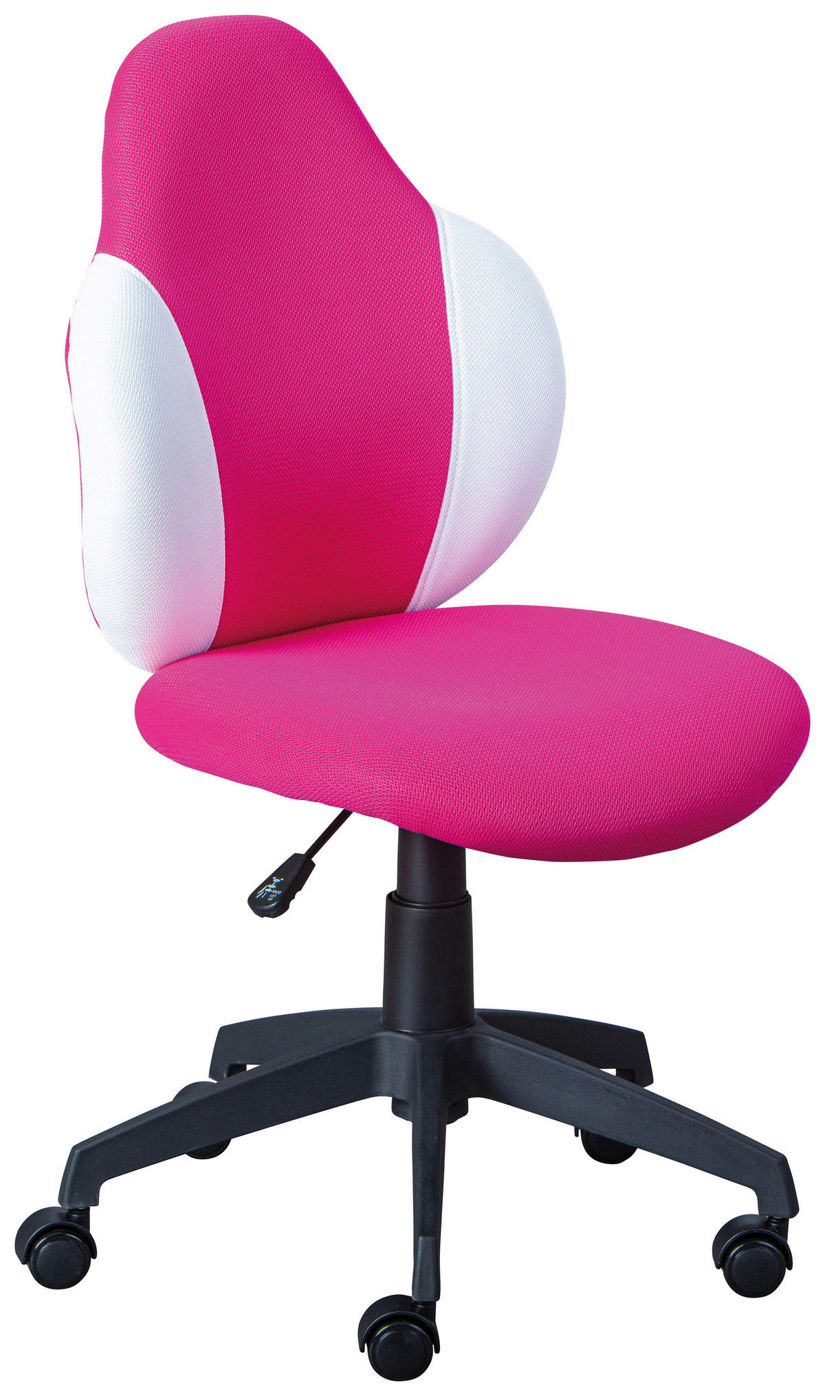 JUGENDDREHSTUHL - Weiss/Pink, Basics, Kunststoff/Textil (52/94(103)/56cm) - MID.YOU