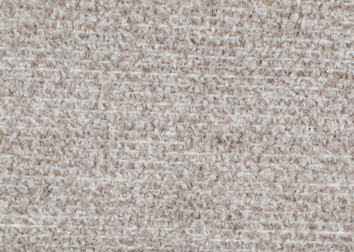 ECKSOFA in Chenille Beige  - Beige/Schwarz, Konventionell, Textil/Metall (265/184cm) - Hom`in