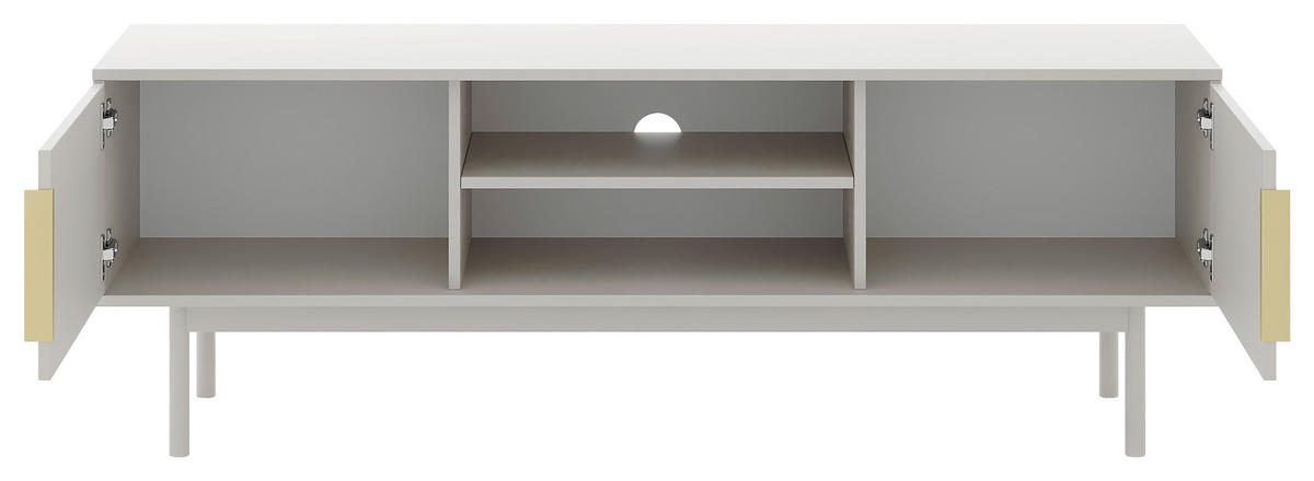 LOWBOARD Viva  in 154/53,5/39 cm  - Kaschmir/Goldfarben, Design, Holzwerkstoff/Metall (154/53,5/39cm) - Boxxx