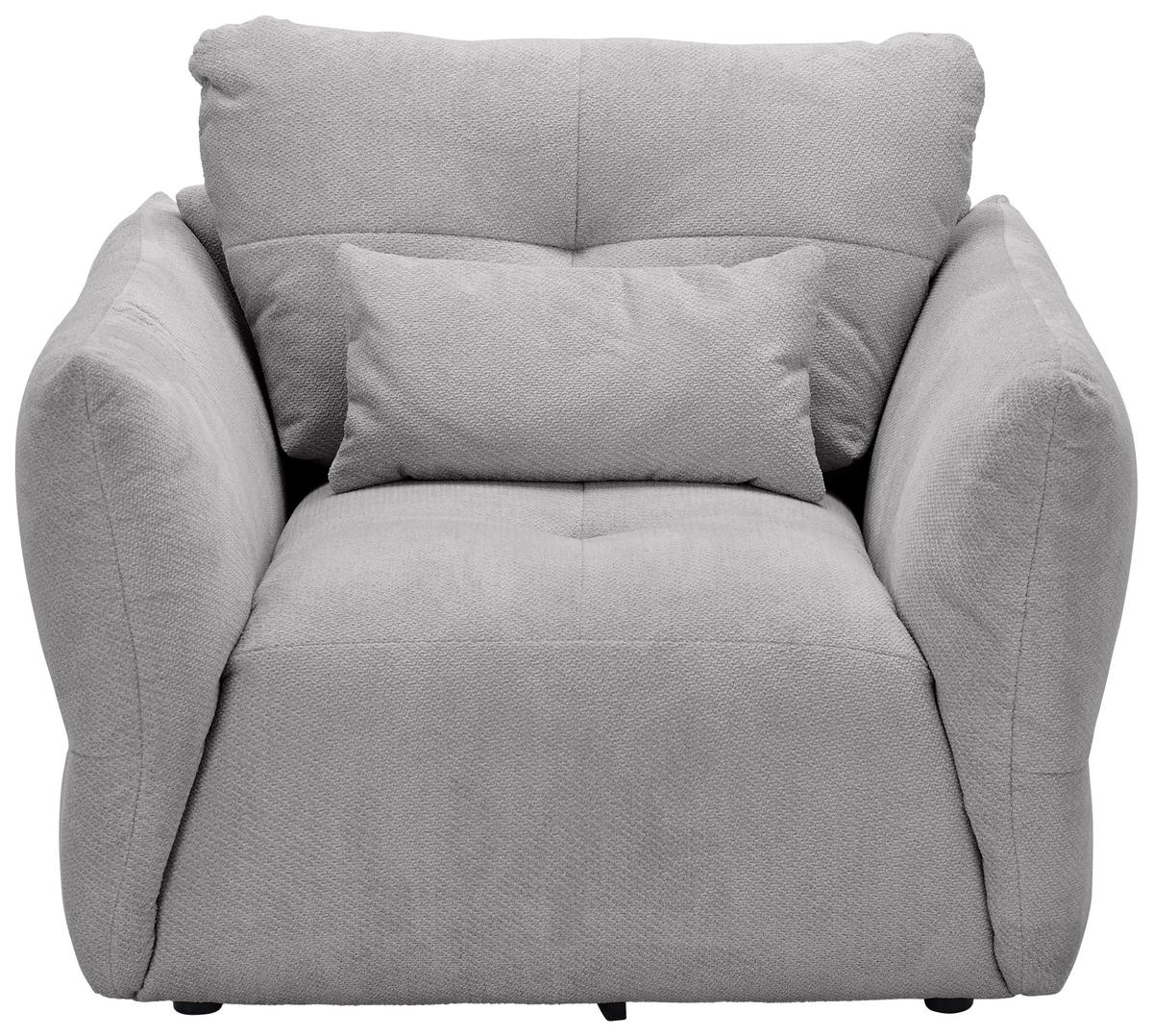 SESSEL in Webstoff Grau  - Schwarz/Grau, KONVENTIONELL, Textil/Metall (112/88/120cm) - Carryhome