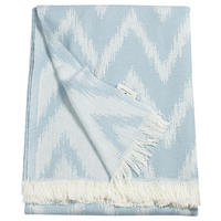 PLÄD 140/180 cm  - vit/ljusblå, Klassisk, textil (140/180cm) - Tom Tailor