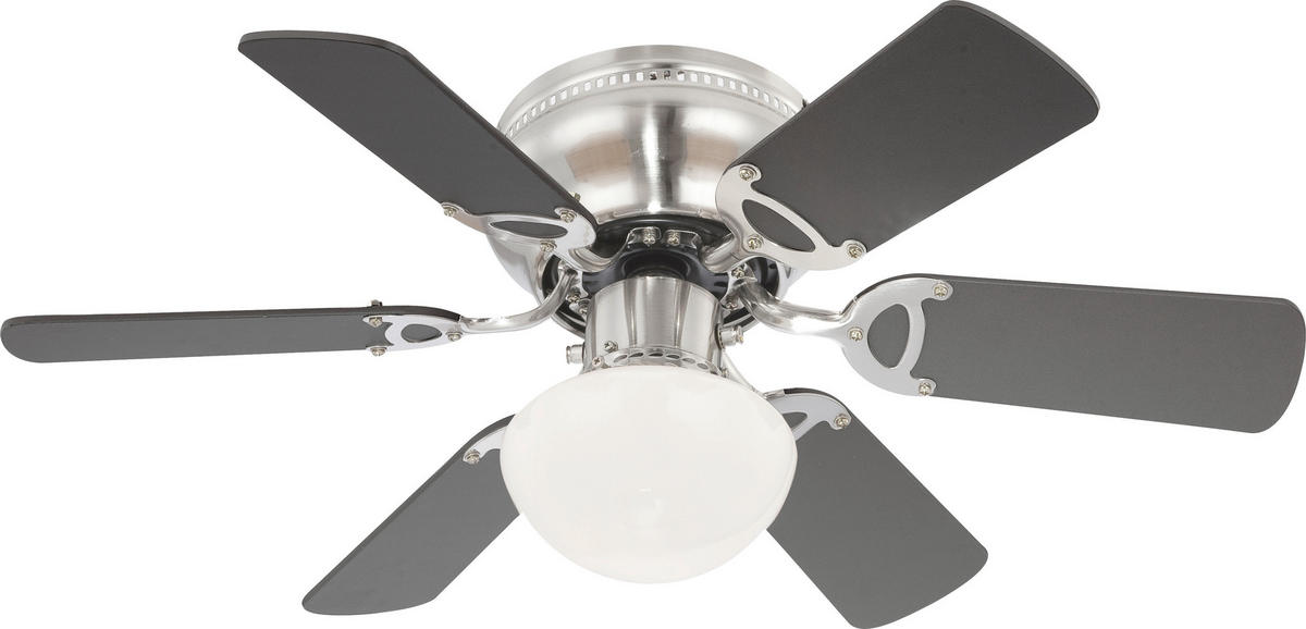 VENTILATOR STROPNI  boje nikla   boje grafita, boje bukve  Ugo  - boje grafita/boje nikla, Basics, staklo/metal (75/28cm)