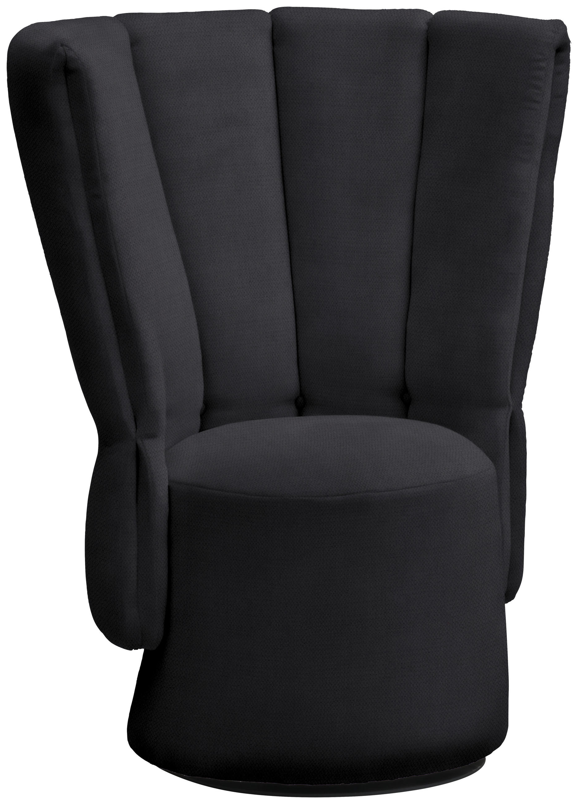 COCKTAILSESSEL - Anthrazit/Schwarz, Design, Holz/Textil (92/113/70cm) - Belluti
