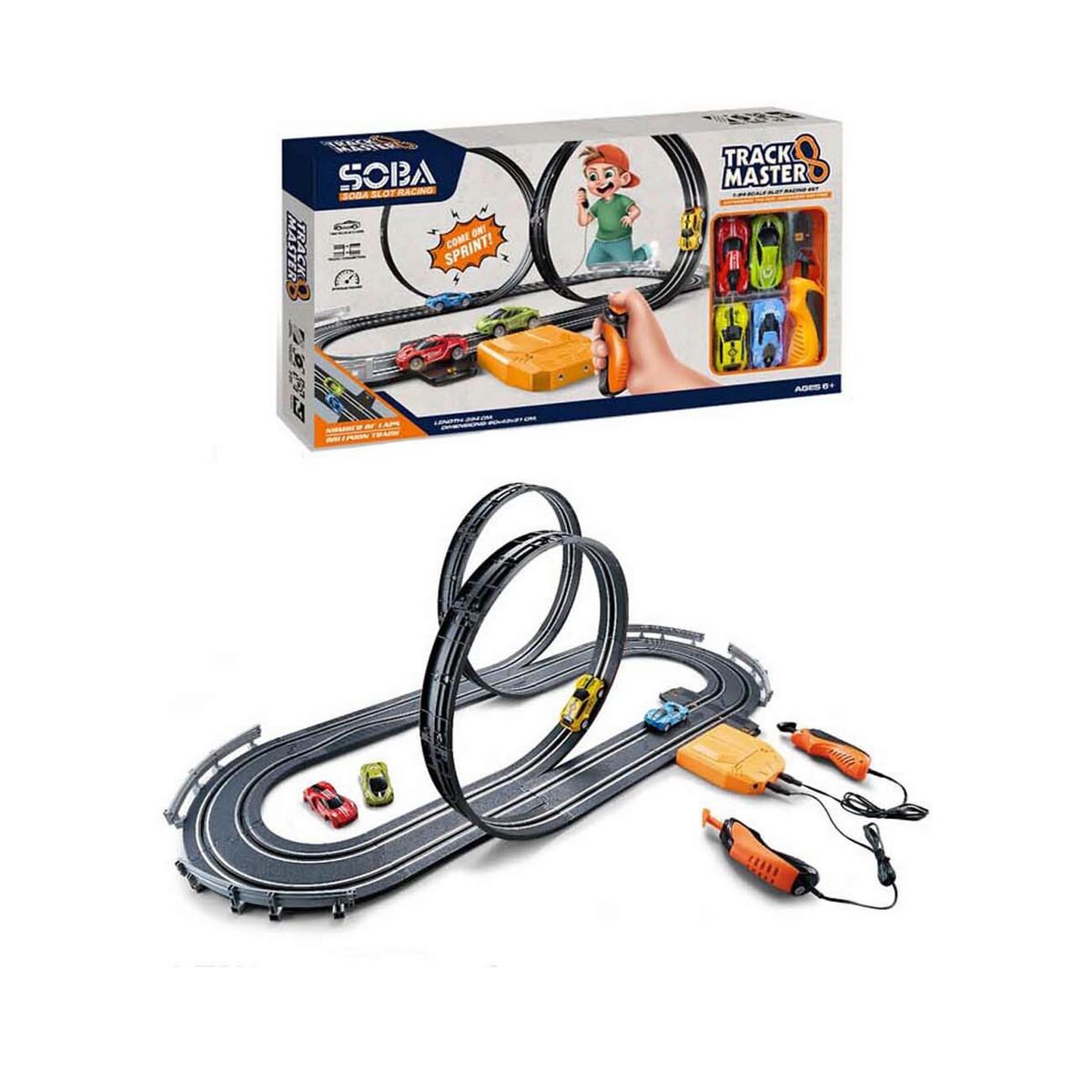 TRKAĆA STAZA ZA AUTE  Vroom  - tamno siva, Basics, plastika (56/29/5.5cm)