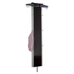GARDEROBENPANEEL  in 63/192/26 cm  - Schwarz/Alufarben, Basics, Glas/Metall (63/192/26cm) - Moderano