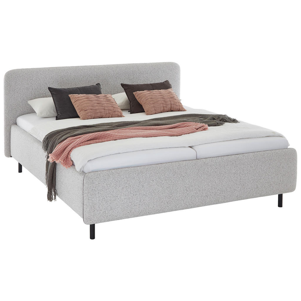 Thumbnail - Xora Polsterbett Primo, Grau, Hellgrau, Textil, 160x200 cm, Reach, Stoffauswahl, in verschiedenen Größen erhältlich, Sch...