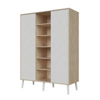 BABYKLEIDERSCHRANK Peak Natural Naturfarben, Weiß  - Naturfarben/Weiß, Basics, Holz/Holzwerkstoff (143/196/58cm) - FAKTUM