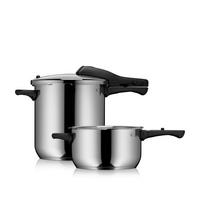 SET EKSPRES LONACA   - boja nerđajućeg čelika/crna, Osnovno, metal/plastika (8,5+4,5l) - WMF