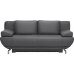 SCHLAFSOFA  in Echtleder Dunkelgrau  - Chromfarben/Dunkelgrau, Design, Leder/Metall (210/87/97cm) - Dieter Knoll
