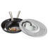 PFANNENSET Aluminium, Edelstahl 2-teilig - Edelstahlfarben/Schwarz, KONVENTIONELL, Metall - Homeware