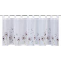 KURZGARDINE  140/50 cm  - Weiß/Grün, Basics, Textil (140/50cm)