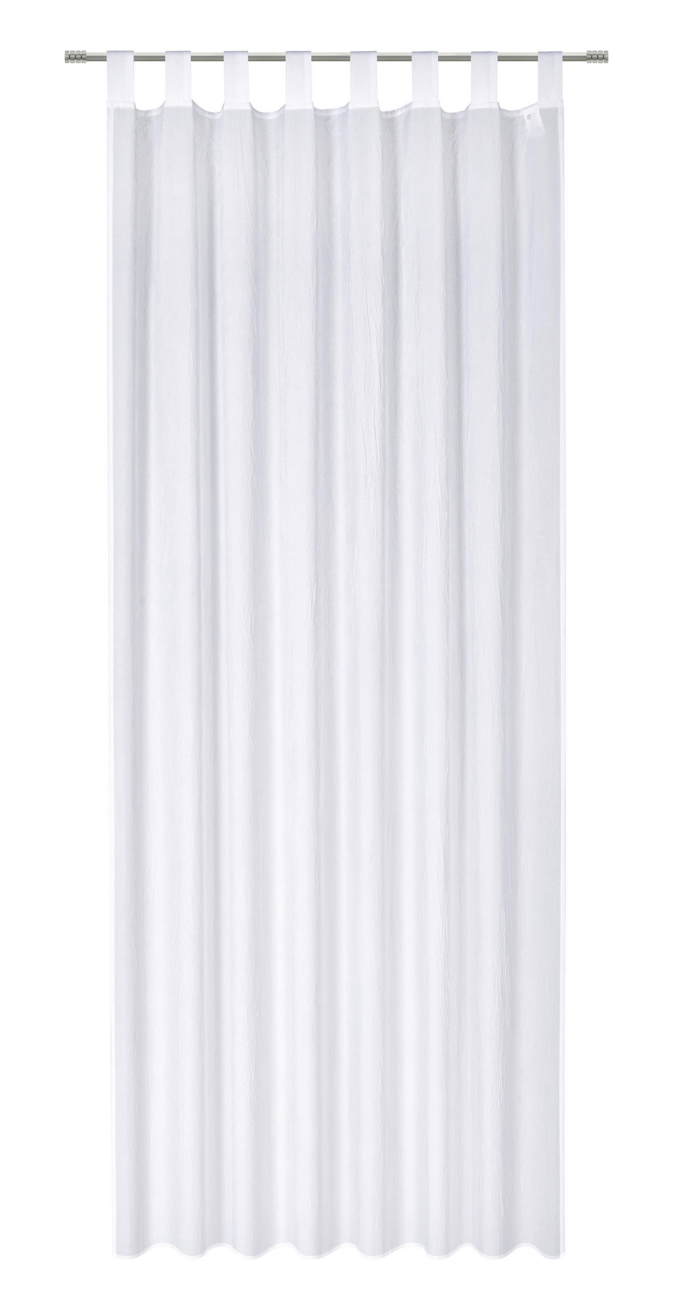 ZAVESA SA PETLJAMA ZA KAČENJE bela - bela, Dizajnerski, tekstil (135/245cm) - Boxxx
