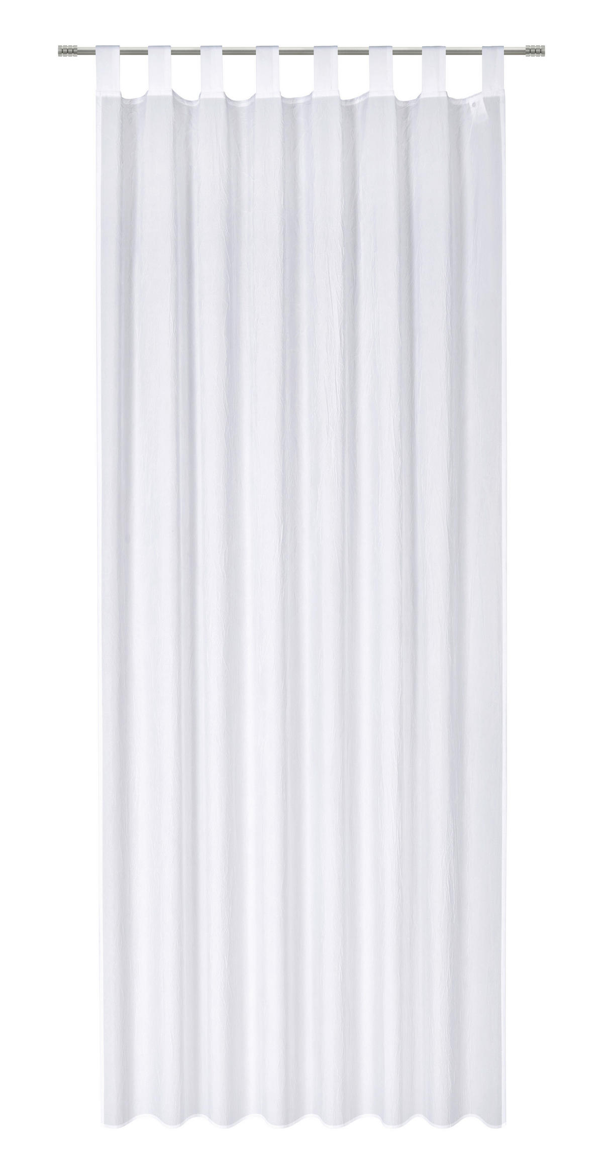ZAVESA SA PETLJAMA ZA KAČENJE bela - bela, Dizajnerski, tekstil (135/245cm) - Boxxx