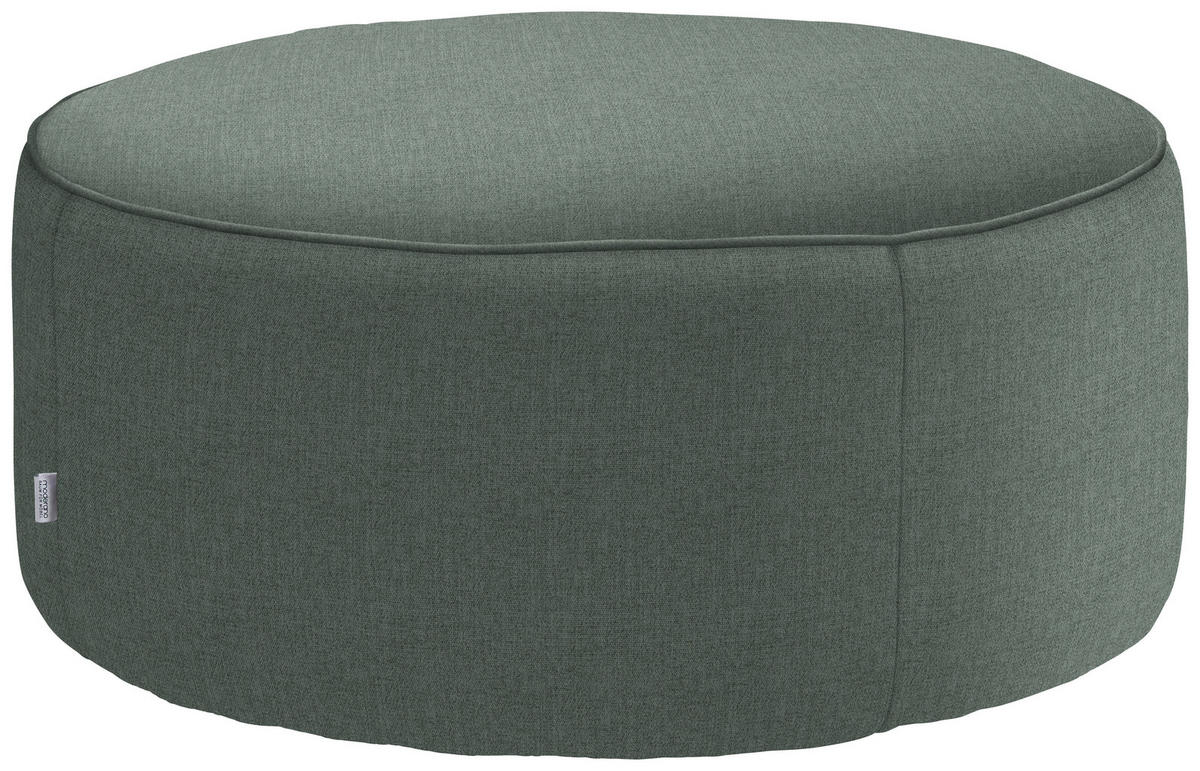 HOCKER in Textil Titanfarben  - Titanfarben, Design, Textil (80/33/80cm) - Belluti