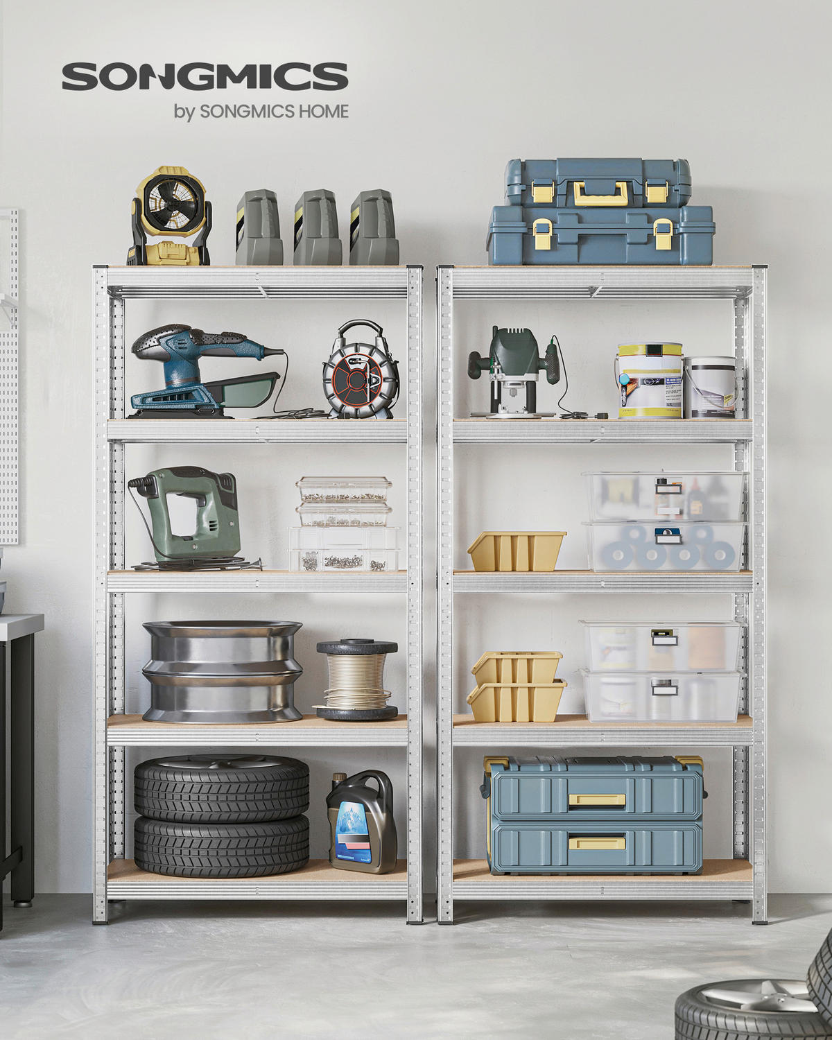 REGALELEMENT Silberfarben, Hellbraun  - Hellbraun/Silberfarben, Trend, Holzwerkstoff/Kunststoff (90/180/40cm) - Boxxx