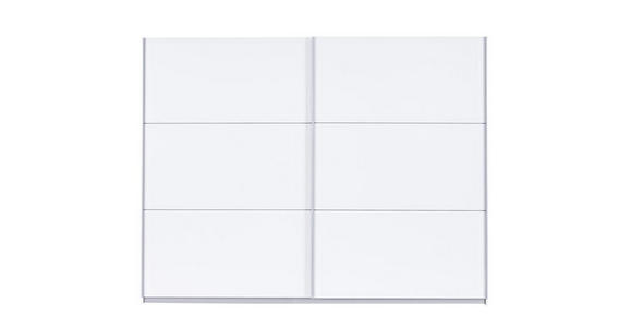 SCHWEBETÜRENSCHRANK in Weiß - Alufarben/Weiß, Design, Holzwerkstoff/Metall (270/210/61cm) - Carryhome