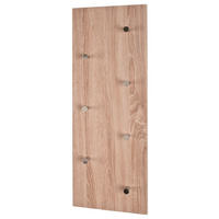 WANDGARDEROBE  in Eichefarben, Chromfarben  - Chromfarben/Eichefarben, Design, Holzwerkstoff/Metall (80/30/6cm)