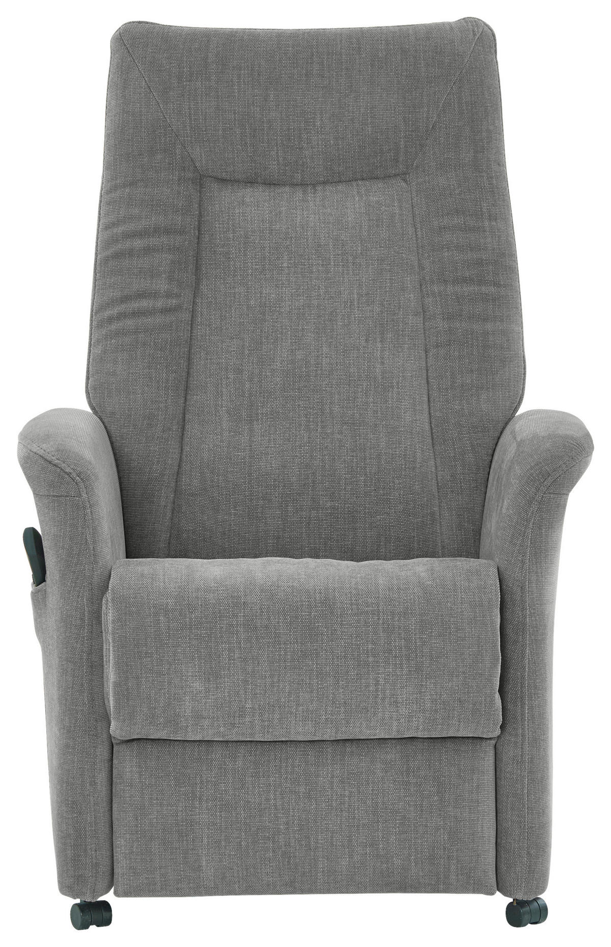 FERNSEHSESSEL  mit Relaxfunktion, Aufstehhilfe, Rücken echt Chenille Grau  - Grau, KONVENTIONELL, Kunststoff/Textil (78/115/90cm) - Hukla