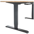 SCHREIBTISCH 160/80/76-128 cm  in Eichefarben  - Eichefarben/Schwarz, KONVENTIONELL, Holz/Metall (160/80/76-128cm) - Linea Natura
