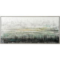 ÖLGEMÄLDE 150/70 cm  - Weiss/Silberfarben, Design, Holz/Kunststoff (150/70cm) - Monee