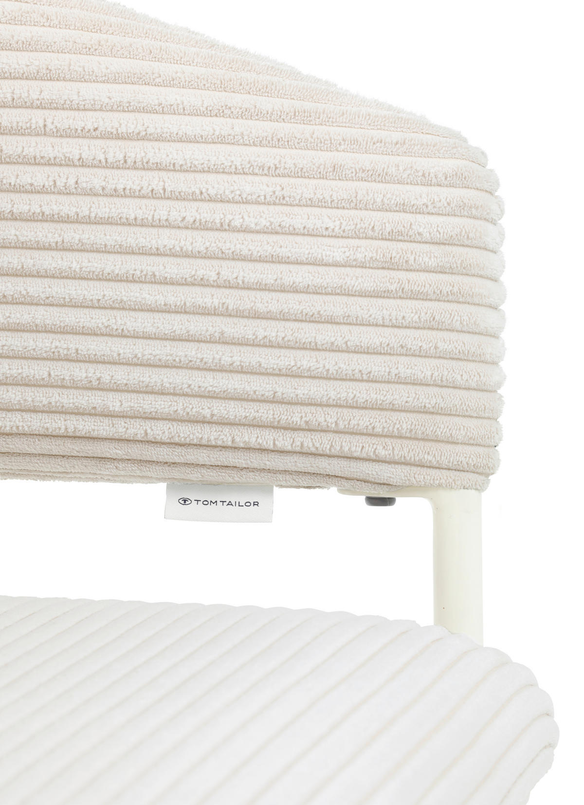 ARMLEHNSTUHL  in Stahl Cord  - Beige/Weiß, Basics, Textil/Metall (58/81,5/58cm) - Tom Tailor