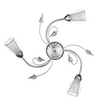 DECKENLEUCHTE 4716 LILIANA 50/20 cm   - Chromfarben, KONVENTIONELL, Glas/Metall (50/20cm)