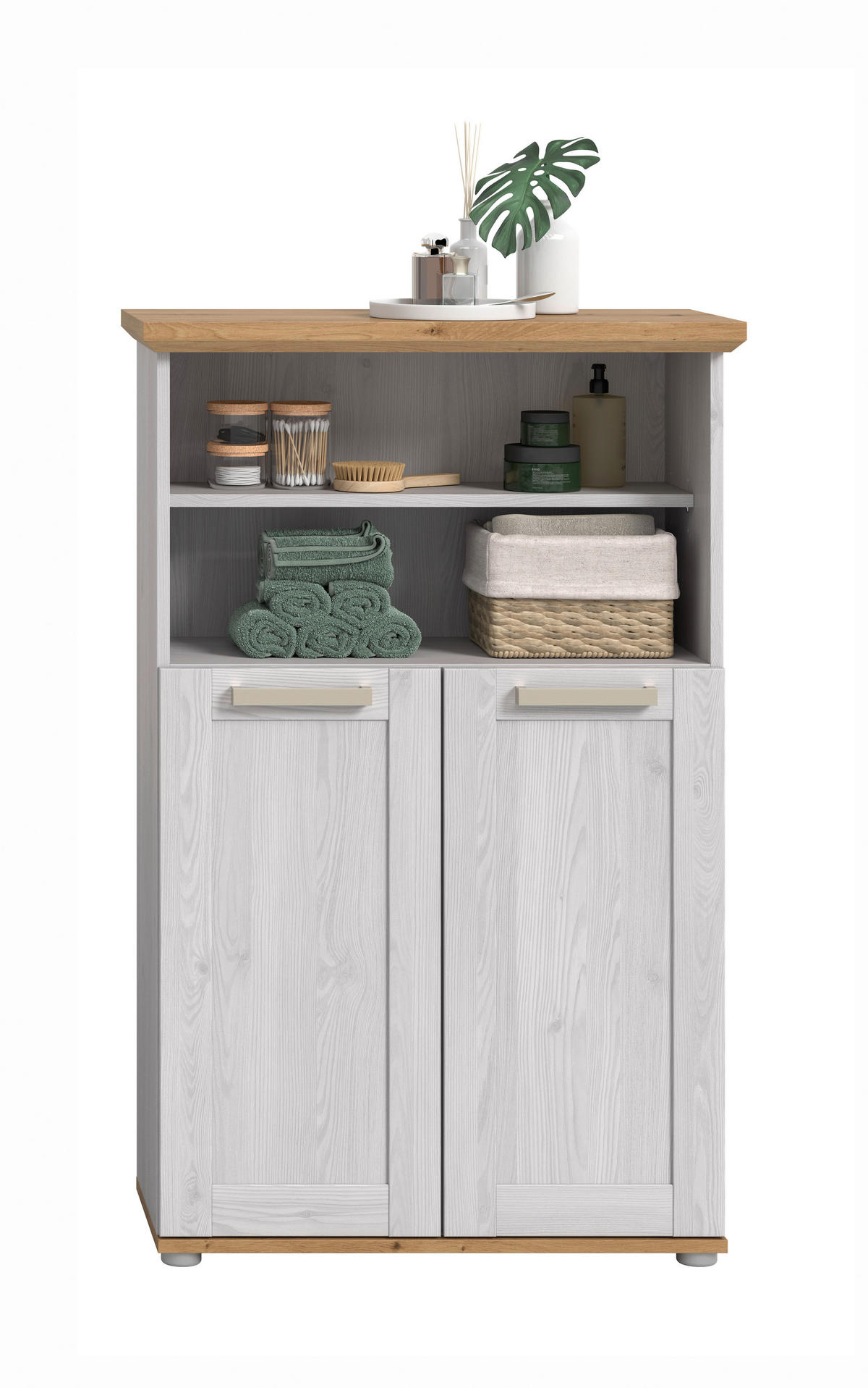 MIDI SKŘÍŇKA, barvy modřínu, dub artisan, 74/116/34 cm - barvy stříbra/barvy modřínu, Trend, kompozitní dřevo/plast (74/116/34cm) - MID.YOU